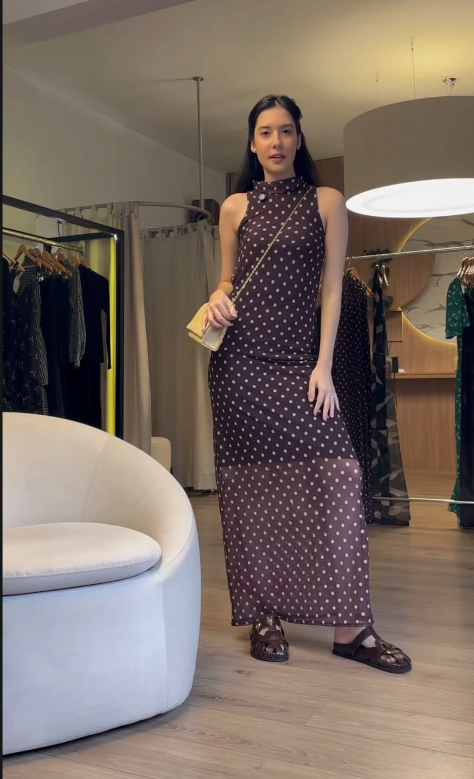 Vestido Gola Alta Britânia