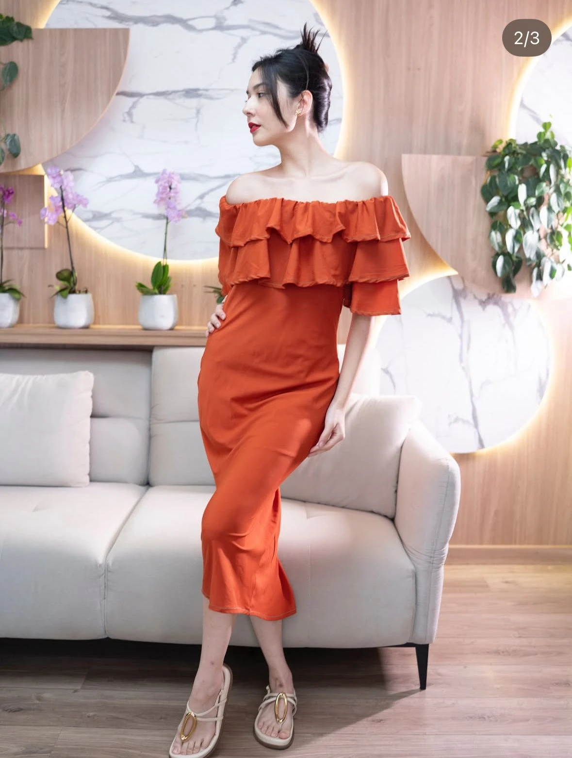 Vestido Ondas de Babados