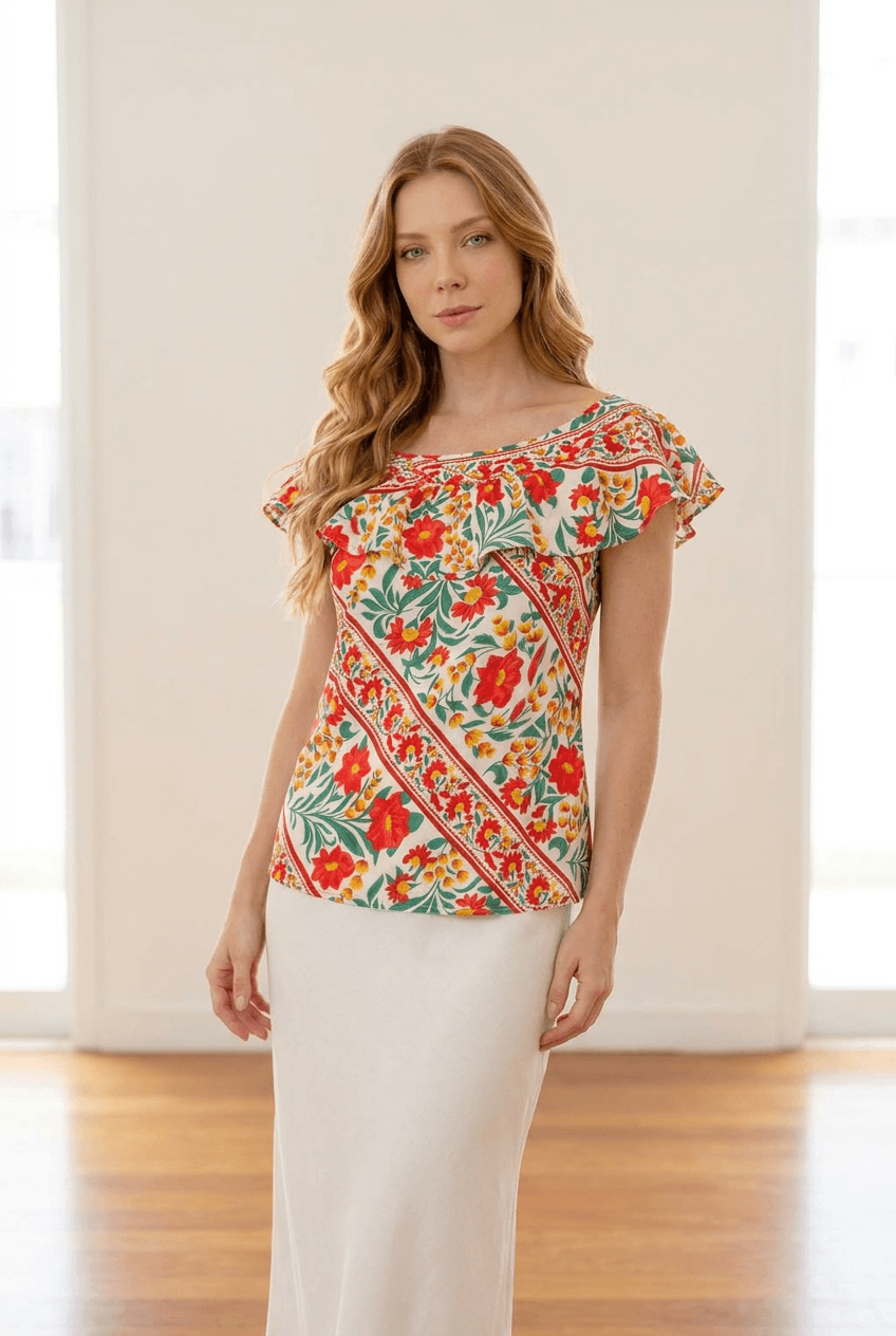 Blusa Decote Ciganinha