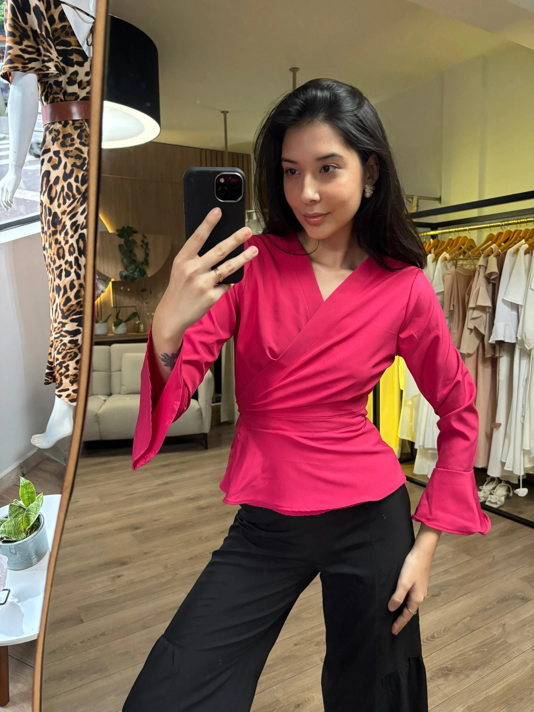 Blusa envelope kimono