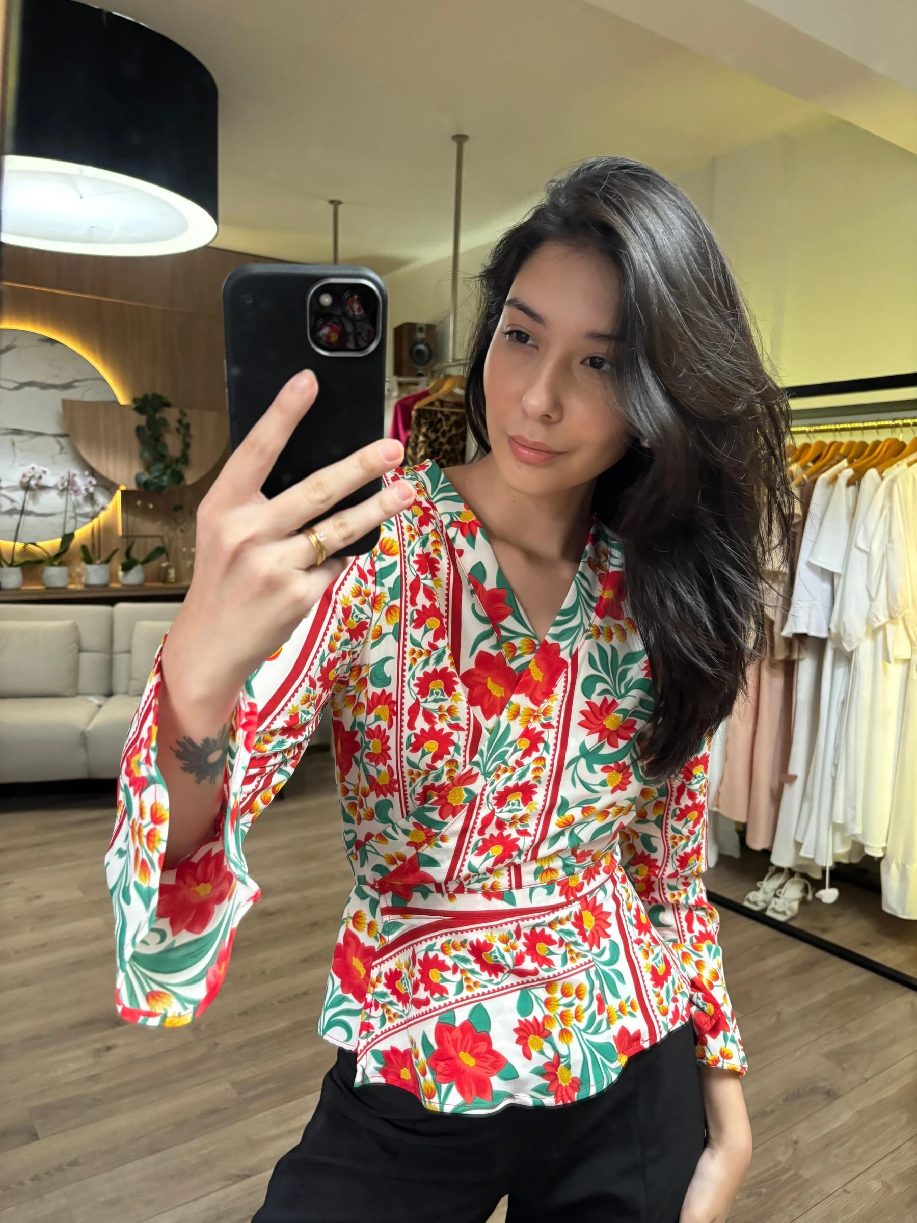 Blusa envelope kimono