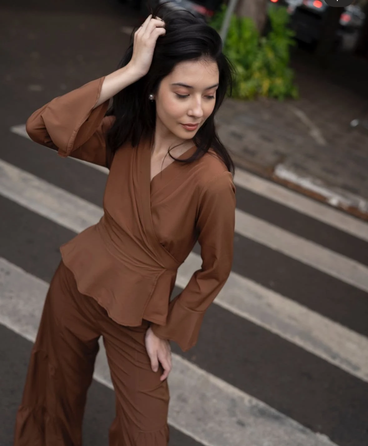 Blusa envelope kimono
