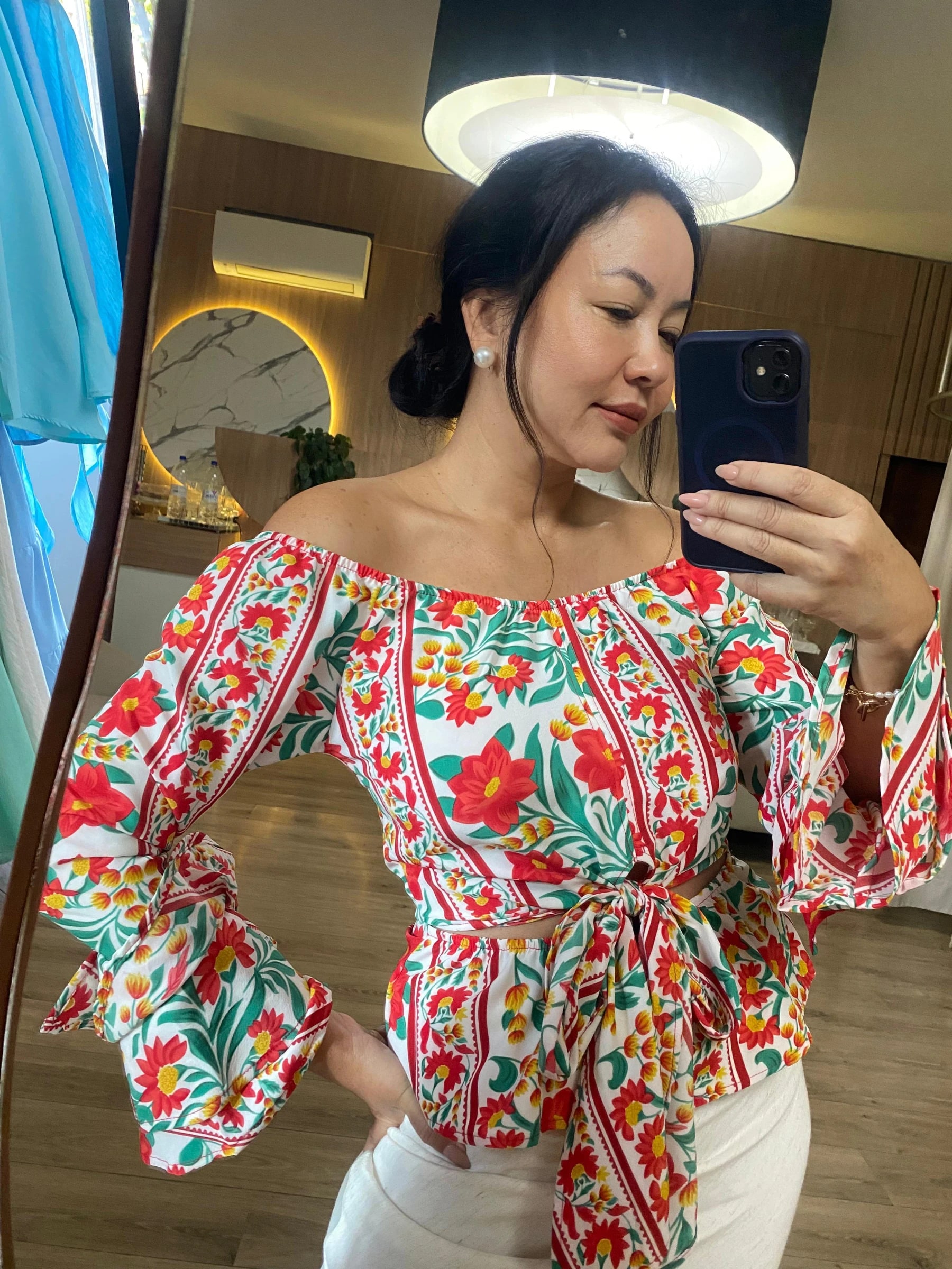 Blusa Ombro a Ombro Amarração