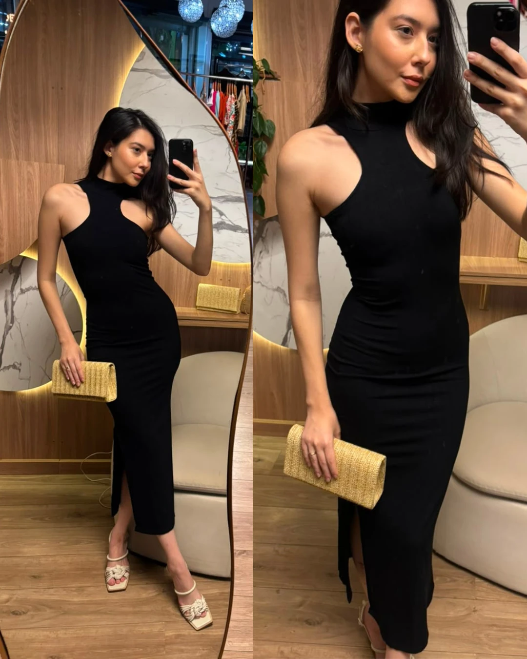 Vestido gola cava Lorena